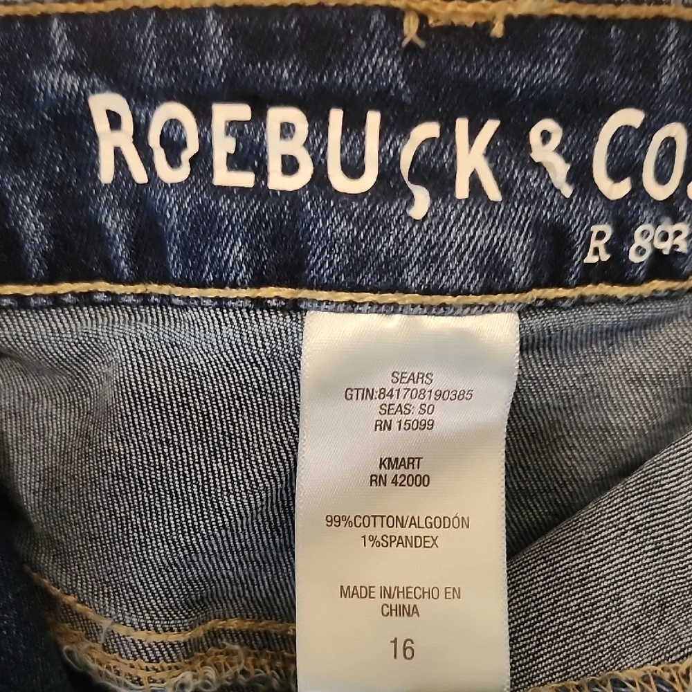 Sears Blue Straight Leg Jeans with Classic Style 16 - Picture 5 of 5